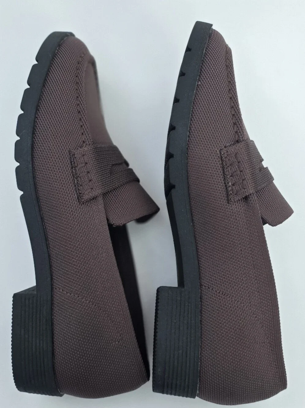 Kenneth Cole Reaction Feobe Knit Loafers Chocolate Brown 8.5 Memory Foam